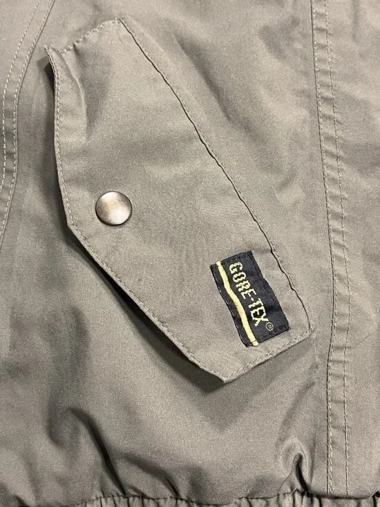 Men’s Size Large Tourney Gore Tex Jacket Windbreaker Color Block Blue Tan - Picture 5 of 14